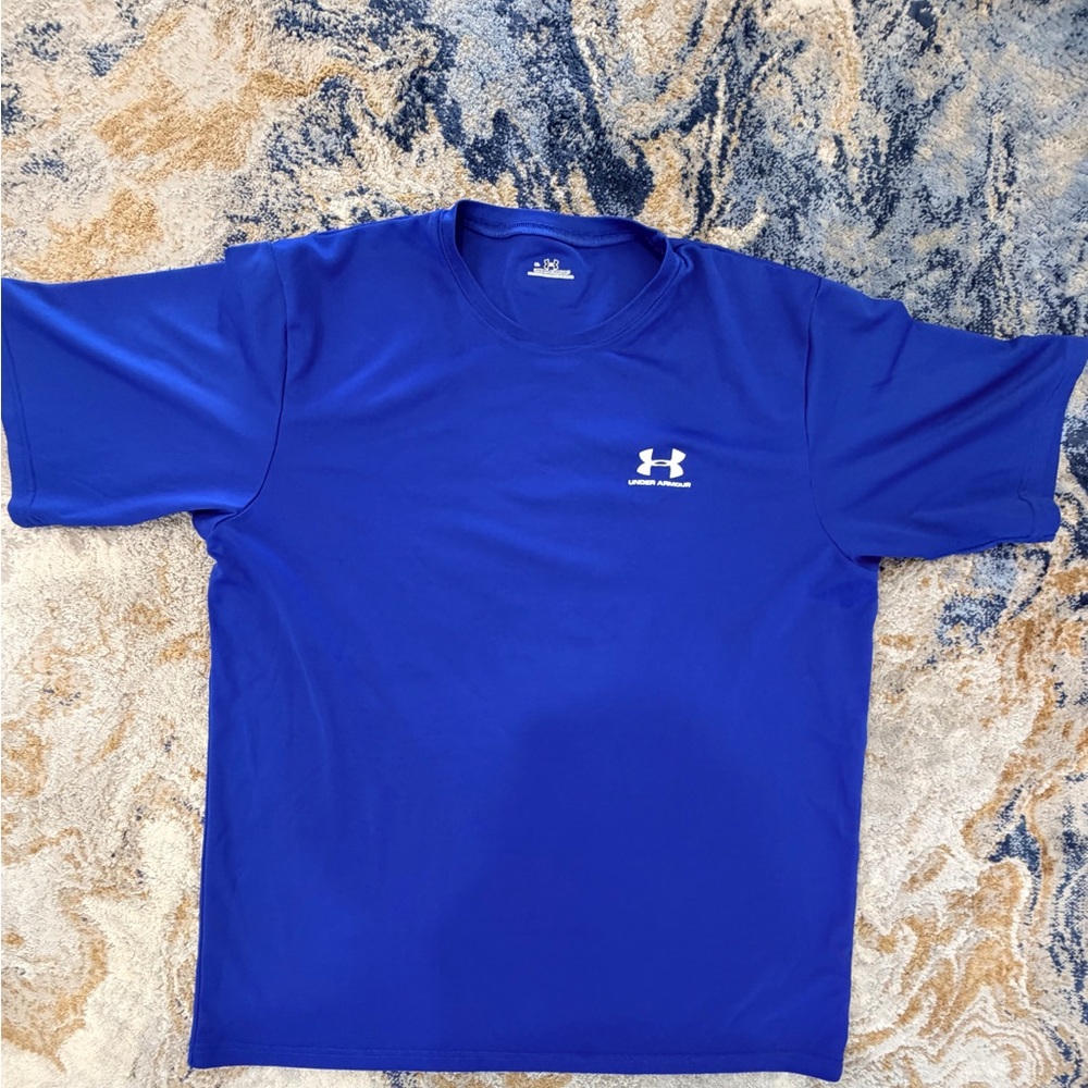 Under Armour Royal Blue Athletic Tee with Logo